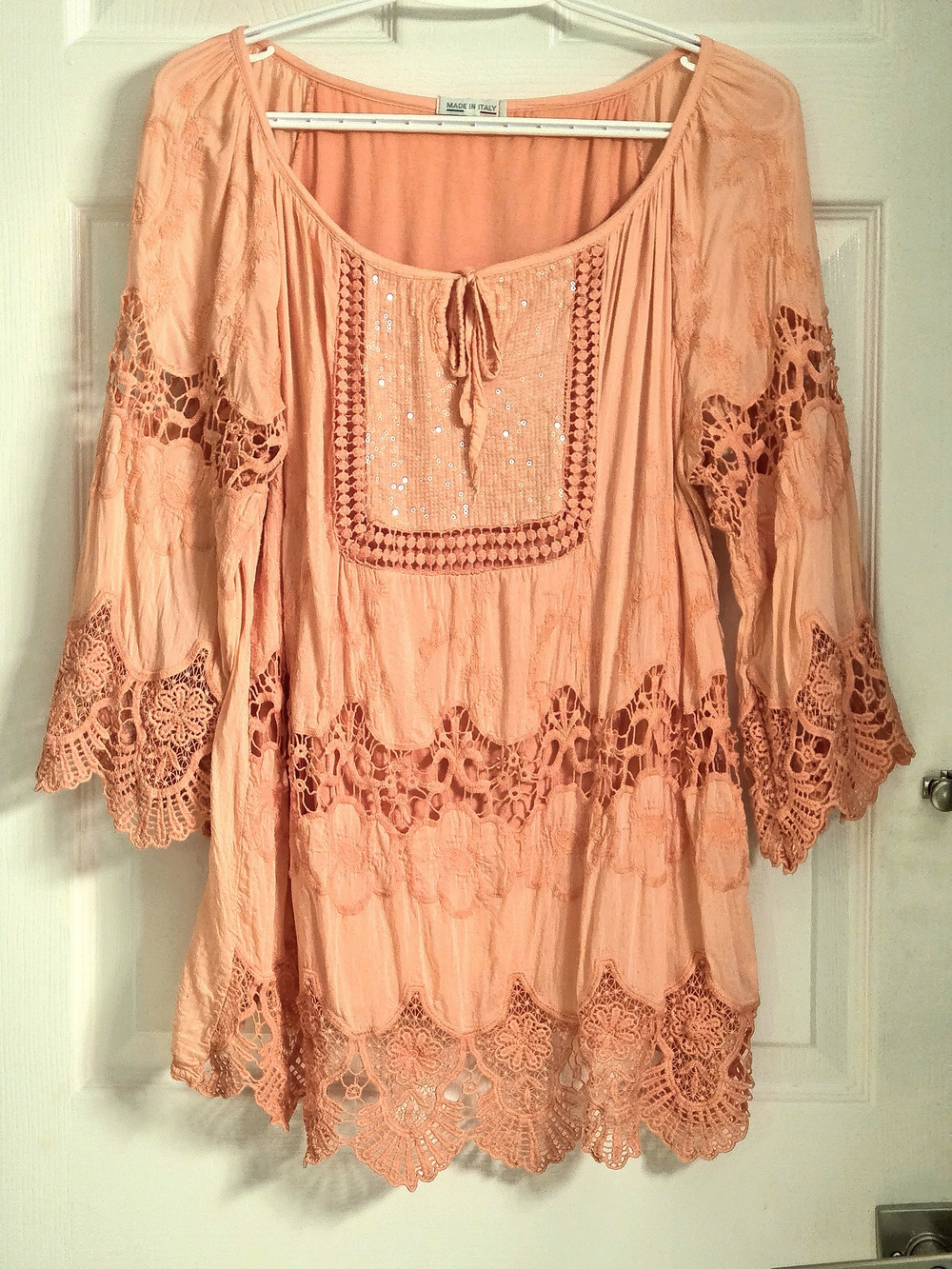 Made in Italy Silk Blend Boho Tunic